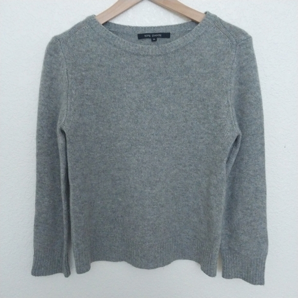Sofie D'Hoore Sweaters - Sofie D'Hoore Long Sleeve Crew Neck Heathered Grey Sweater